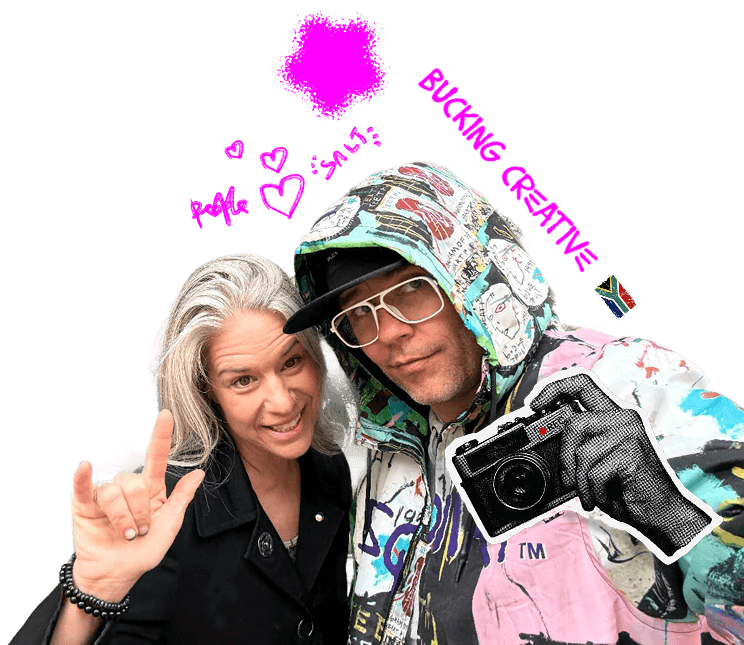 SALT owners Jenna and Sloan Inns in a graphic collage
