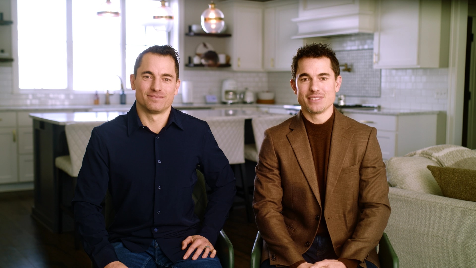 Brian and Derek Boer speaking directly to camera in the Boer Insurance brand story video.
